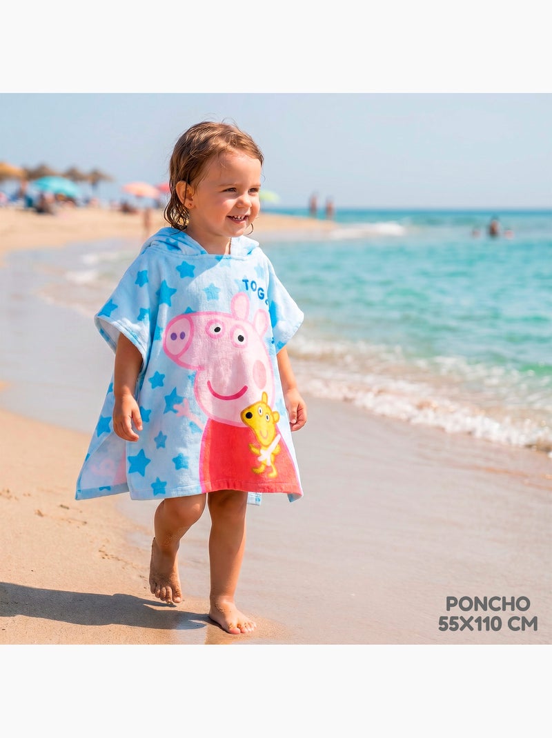 Peppa pig conjunto de balde de praia com acessórios, mochila e poncho N/D - Kiabi