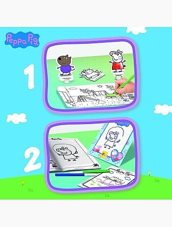 Peppa pig mochila infantil c/acessórios para brincar e colorir