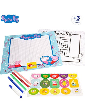 Peppa pig mochila infantil c/acessórios para brincar e colorir