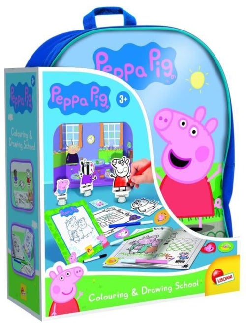 Peppa pig mochila infantil c/acessórios para brincar e colorir - Kiabi