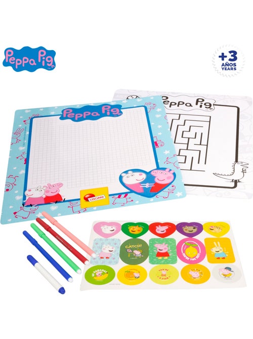 Peppa pig mochila infantil c/acessórios para brincar e colorir - Kiabi
