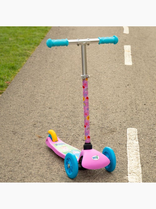 Peppa pig patinete 55x23x68 cm 3 rodas máx. 20 kg com luzes e freios - Kiabi