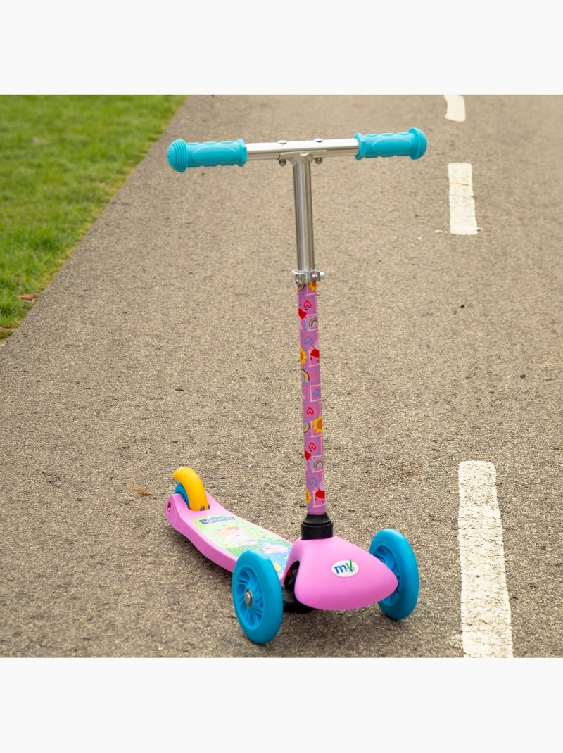 Peppa pig patinete 55x23x68 cm 3 rodas máx. 20 kg com luzes e freios N/D - Kiabi
