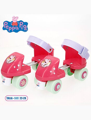 Peppa pig patins 4 rodas ajustáveis, tamanhos 22 a 29, máx. 20 kg +3 anos
