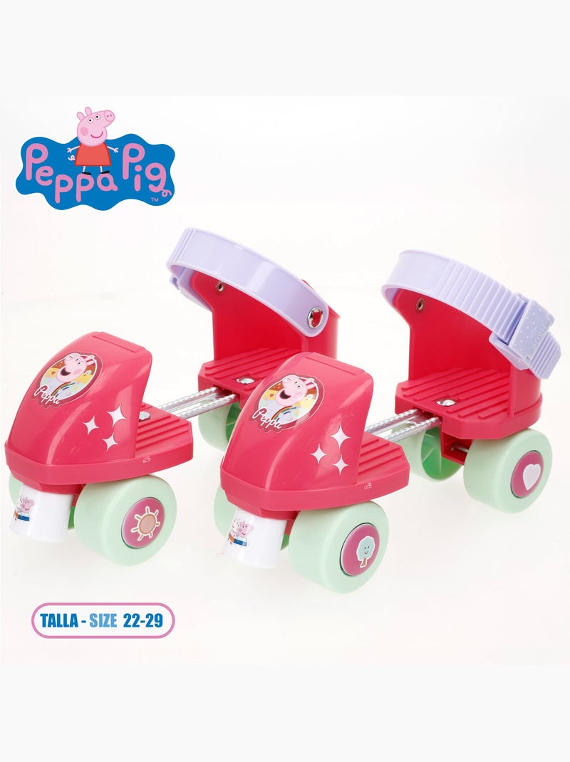 Peppa pig patins 4 rodas ajustáveis, tamanhos 22 a 29, máx. 20 kg +3 anos N/D - Kiabi