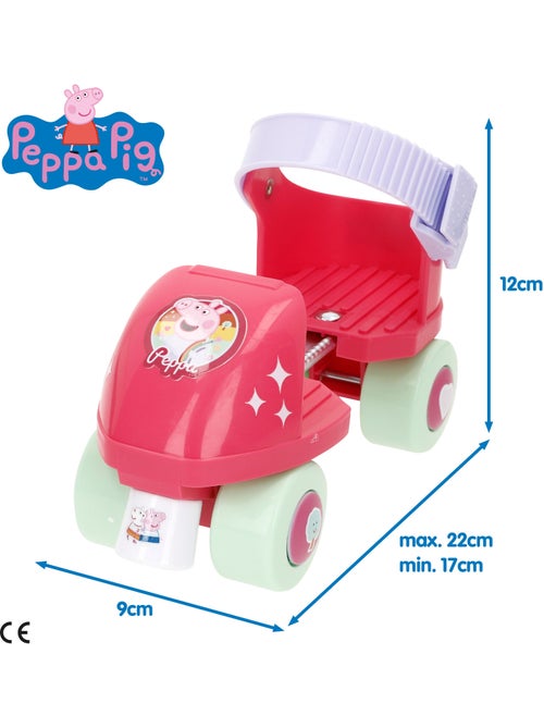 Peppa pig patins 4 rodas ajustáveis, tamanhos 22 a 29, máx. 20 kg +3 anos - Kiabi