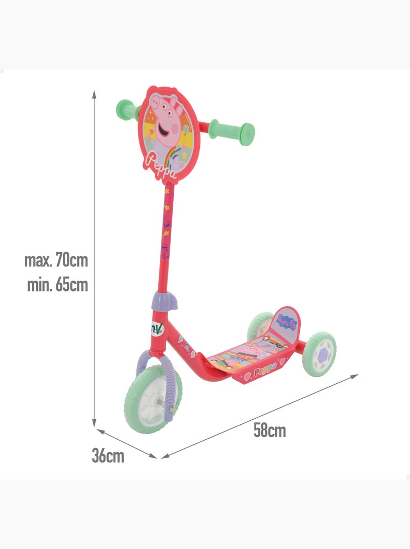 Peppa pig scooter 3 rodas 58x36x65-70 cm máx. 20 kg + 2 anos de idade N/D - Kiabi