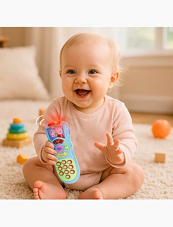 Peppa pig set de comandos interactivos para bebé com luz e som