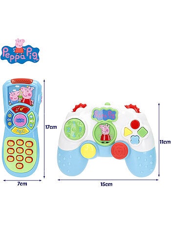 Peppa pig set de comandos interactivos para bebé com luz e som
