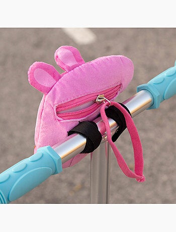 Peppa pig trotinete de 3 rodas para crianças com bolso