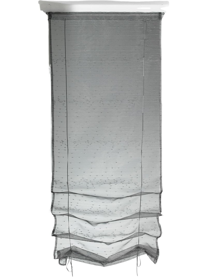 Pequena cortina de organza com padrão de gotas metálicas, para levantar Cinza claro - Kiabi