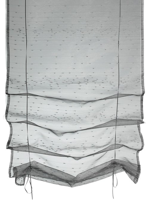 Pequena cortina de organza com padrão de gotas metálicas, para levantar - Kiabi Pequena cortina de organza com padrão de gotas metálicas, para levantar - Kiabi