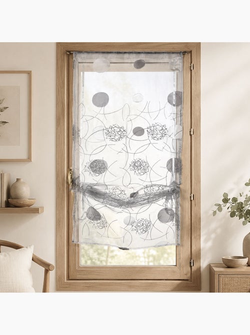 Pequena cortina de organza jacquard para subir - Kiabi