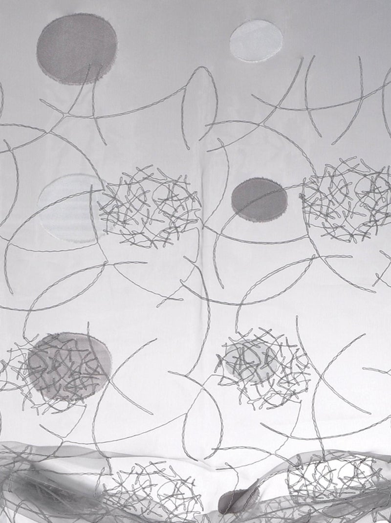Pequena cortina de organza jacquard para subir Cinza claro - Kiabi
