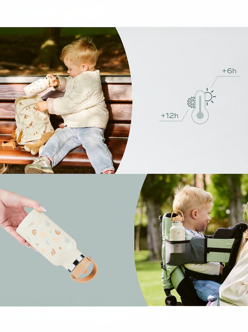 Pequena garrafa de inox 'Babymoov' Bege - Kiabi