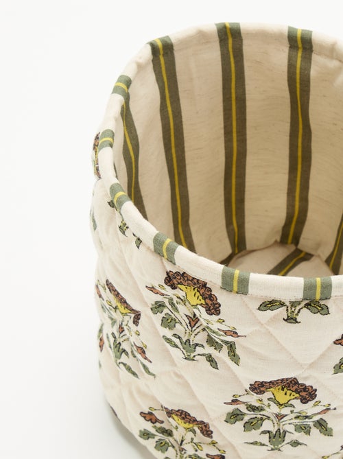 Pequeno cesto de arrumação estampado - Kiabi Home - Kiabi