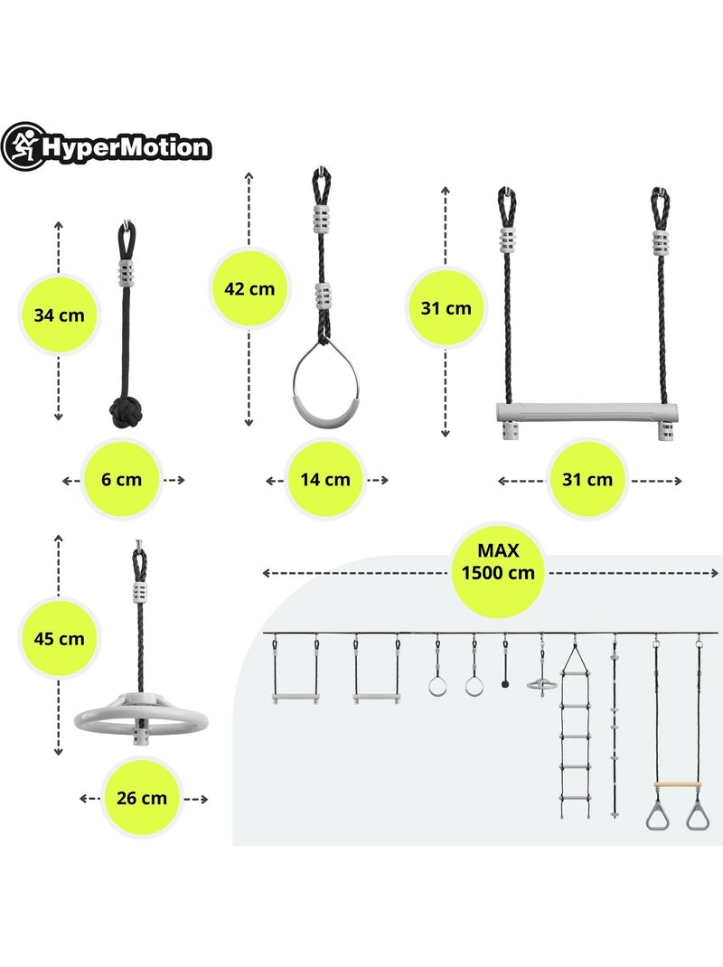 Percurso de obstáculos ninja infantil hypermotion com slackline e 9 obstáculos N/D - Kiabi