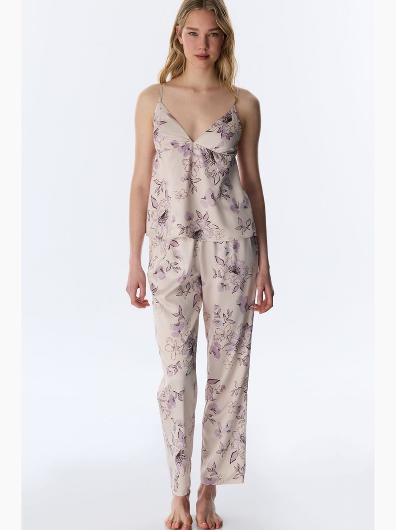 Petal calças de pijama em cetim penti Bege natural - Kiabi