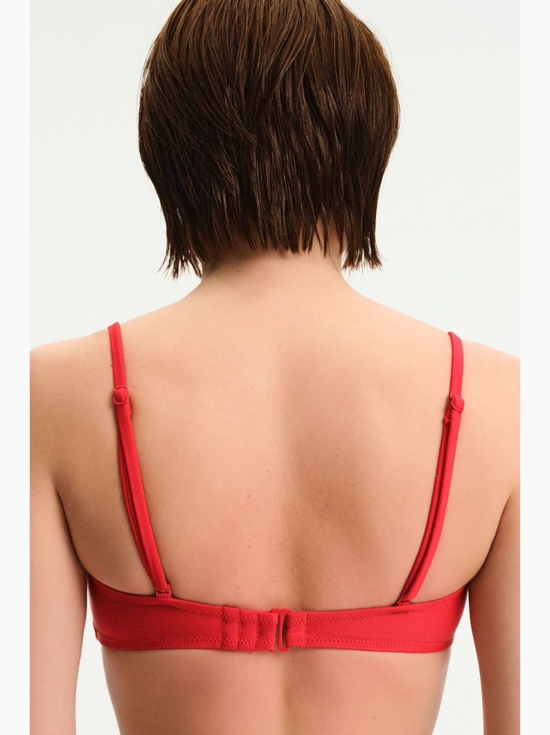 Peyton top de biquíni sem alças penti Vermelho - Kiabi