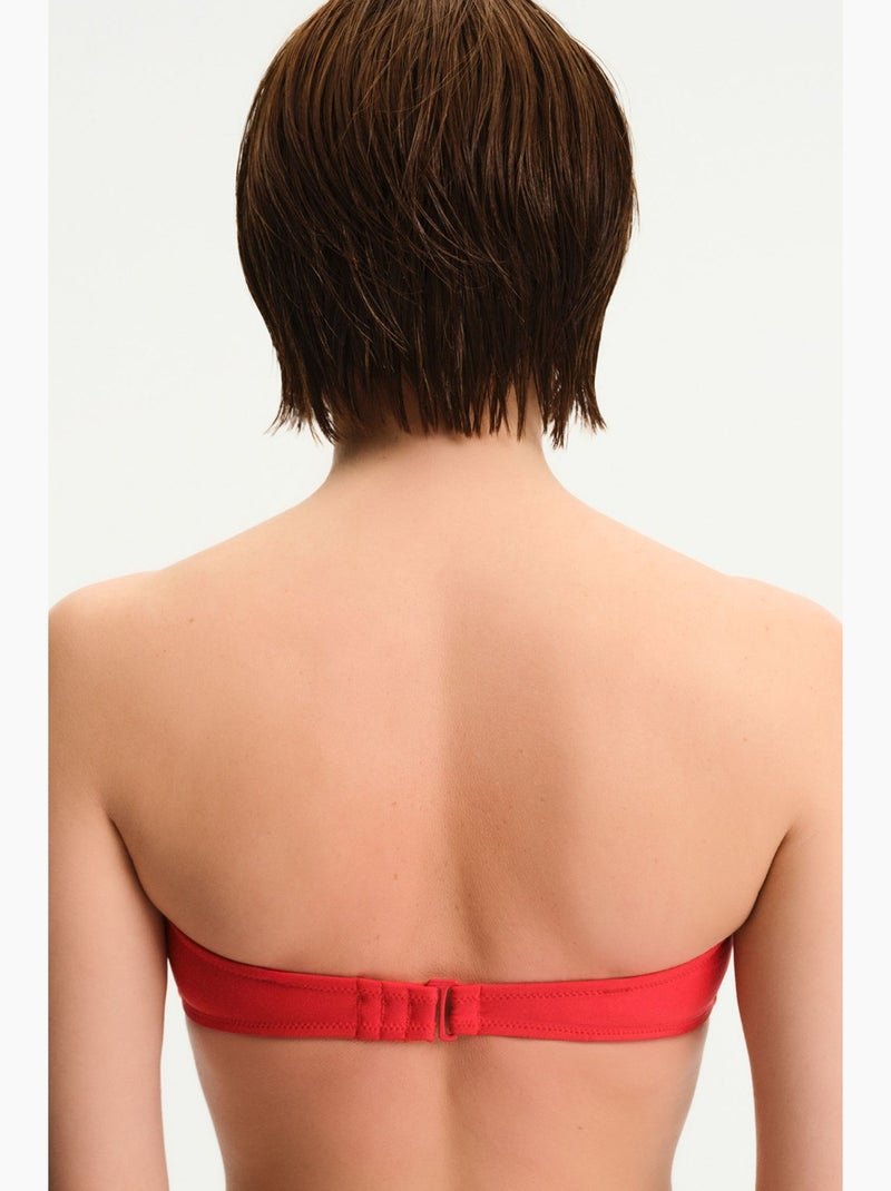 Peyton top de biquíni sem alças penti Vermelho - Kiabi