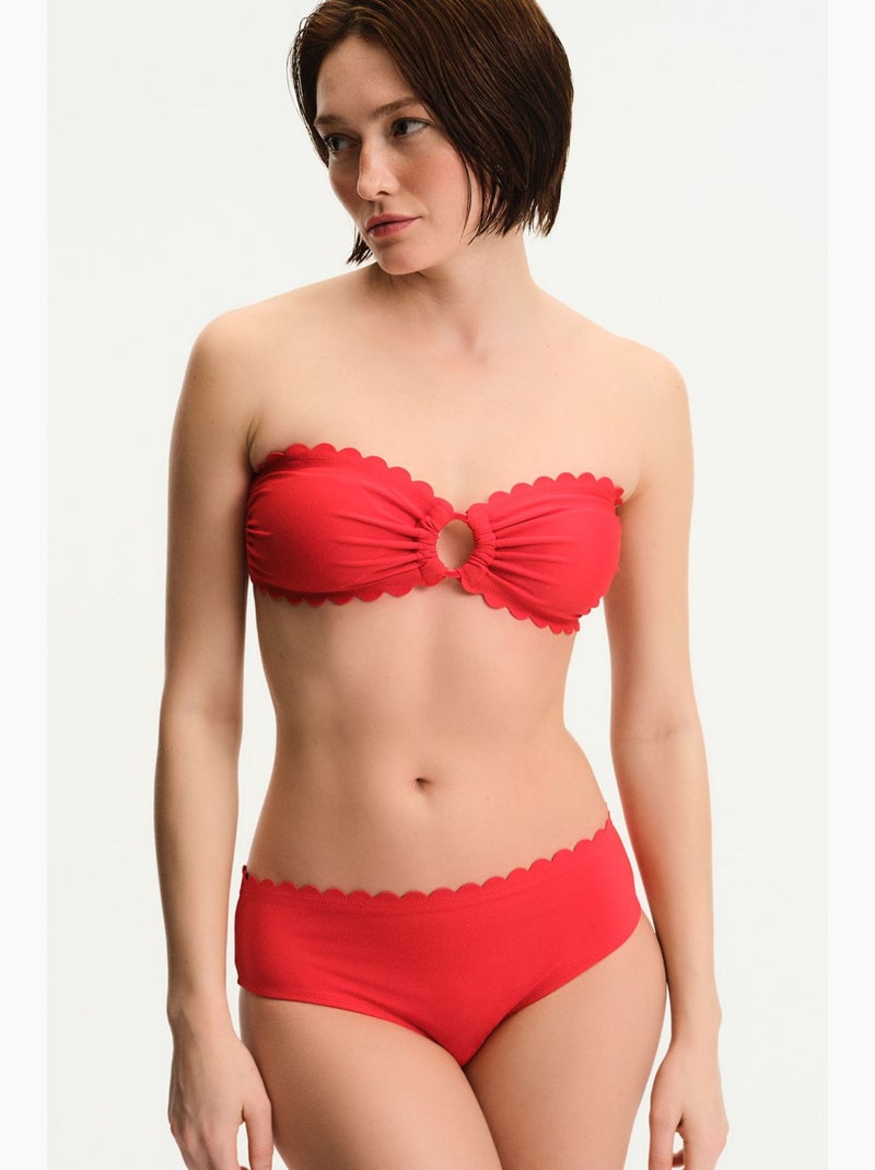 Peyton top de biquíni sem alças penti Vermelho - Kiabi