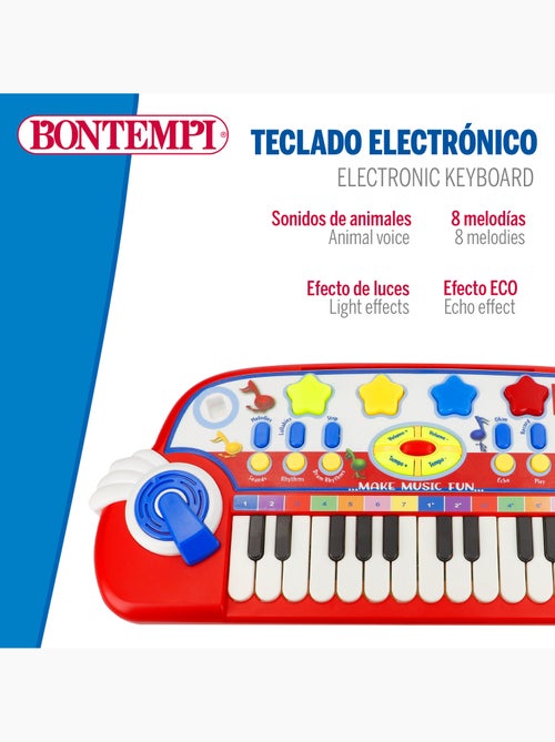 Piano de brinquedo c/microfone bontempi - Kiabi