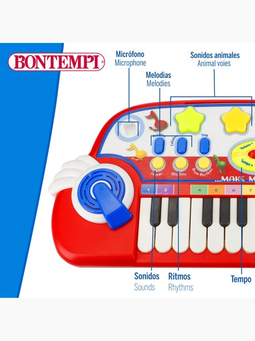 Piano de brinquedo c/microfone bontempi - Kiabi