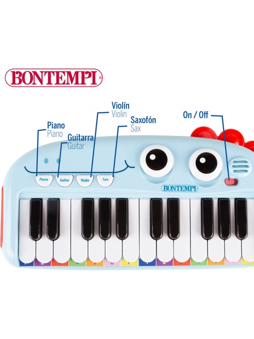 Piano de brinquedo infantil com 24 teclas e efeitos de luz e som bontempi - Kiabi