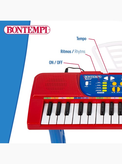 Piano para crianças com microfone e banco bontempi - Kiabi