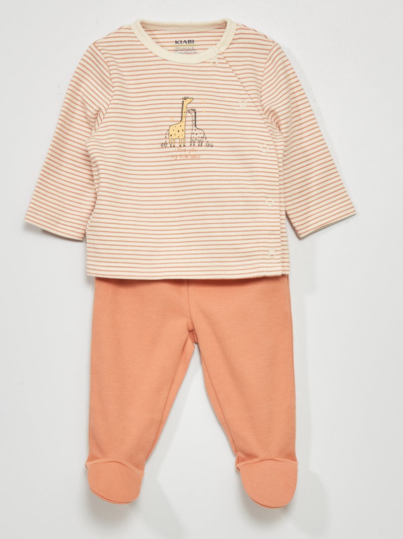 Pijama  - 2 peças BRANCO - Kiabi