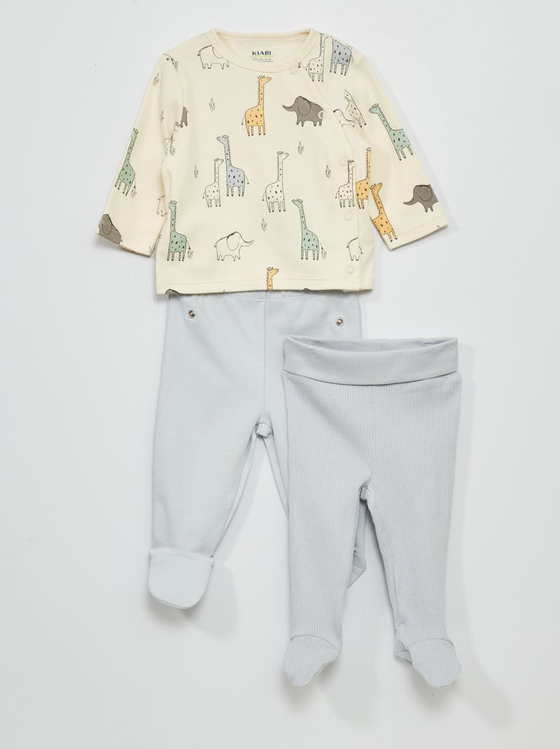 Pijama  - 2 peças BRANCO - Kiabi