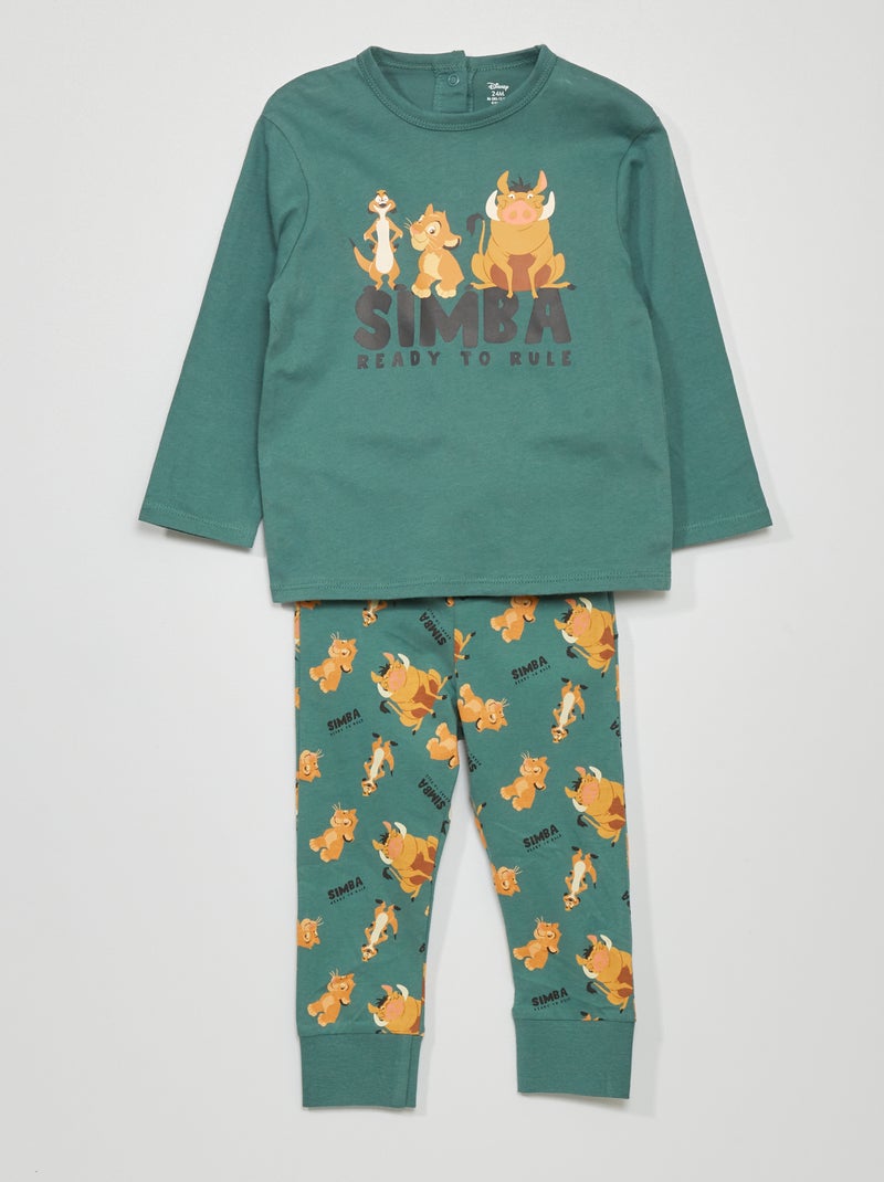 Pijama  - 2 peças VERDE - Kiabi