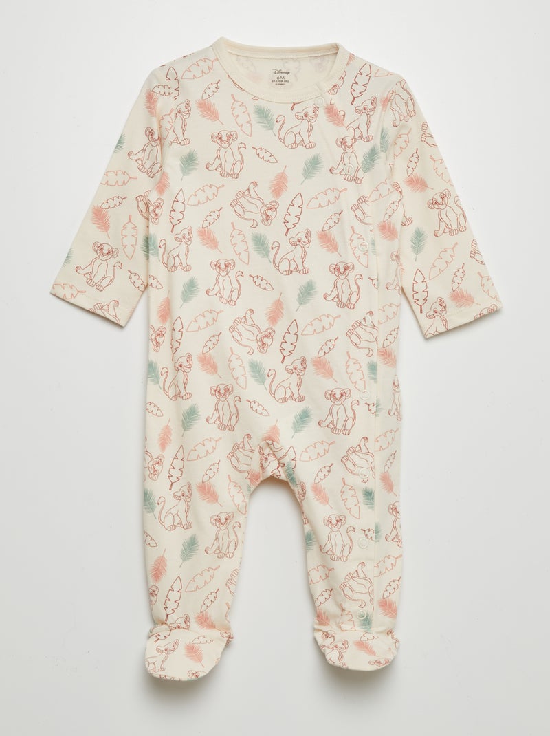 Pijama 1 peça estampado 'Simba e Nala' BEGE - Kiabi