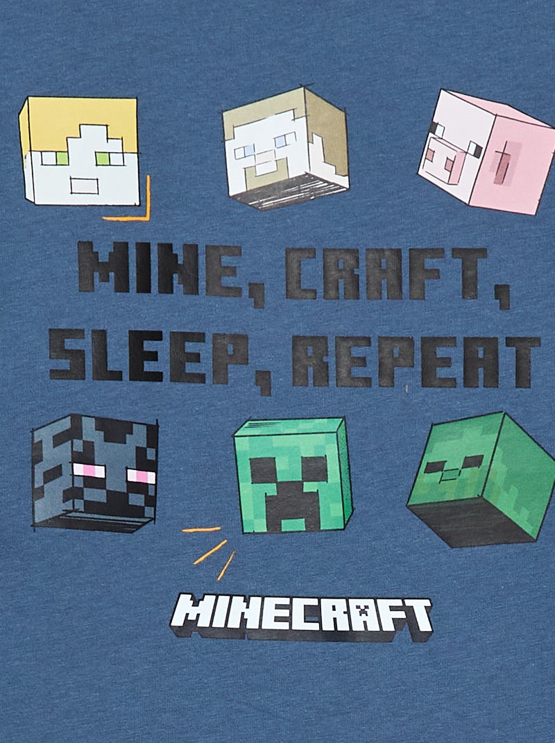 Pijama 2 peças - 'Minecraft' Cinza - Kiabi