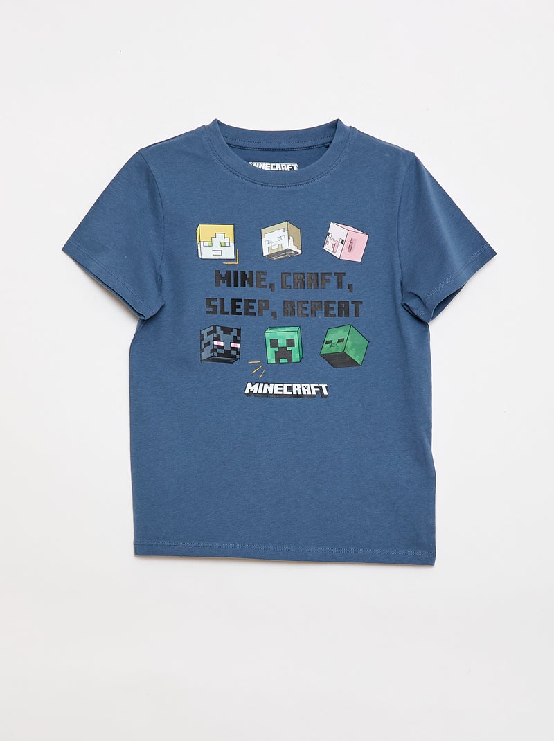 Pijama 2 peças - 'Minecraft' Cinza - Kiabi