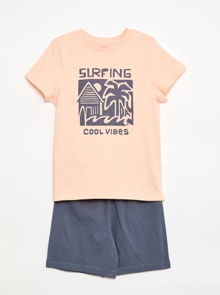 Pijama 2 peças calções + T-shirt