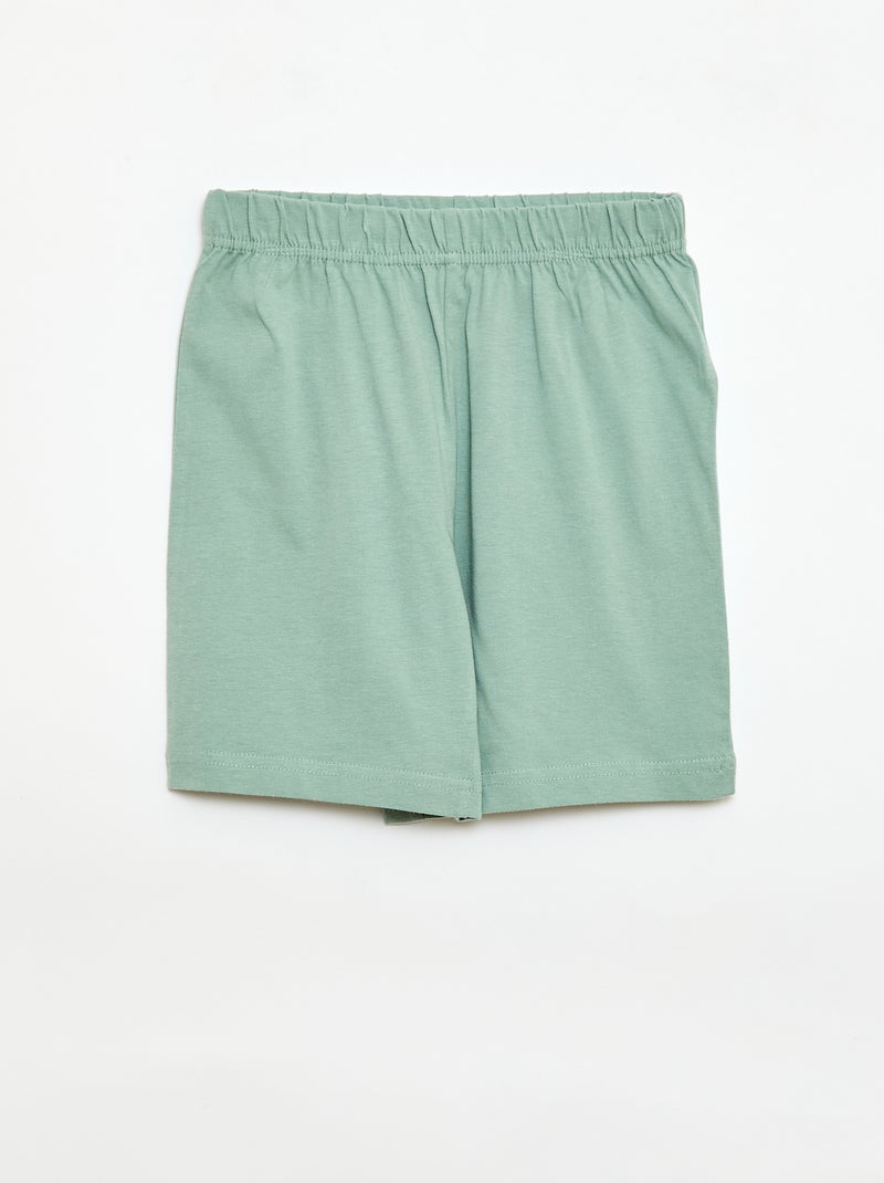 Pijama 2 peças calções + T-shirt Verde - Kiabi