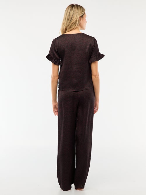 Pijama 2 peças em malha crepe - Kiabi