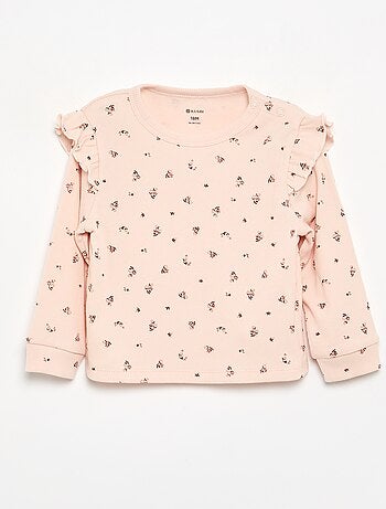 Pijama 2 peças estampado em canelado