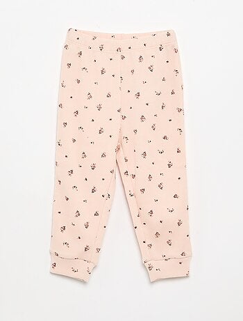 Pijama 2 peças estampado em canelado