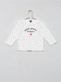 Pijama 2 peças mensagens - Kiabi