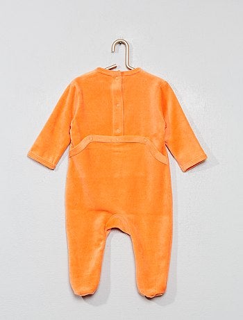 Pijama 'abóbora' + gorro de veludo - Kiabi