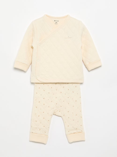 Pijama acolchoado ajustável de 2 peças - Kiabi