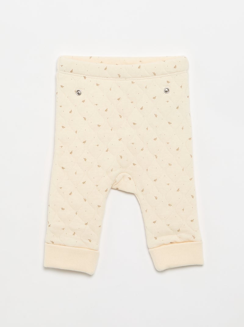 Pijama acolchoado ajustável de 2 peças Branco - Kiabi