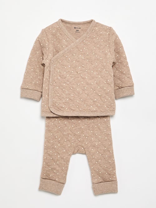 Pijama acolchoado ajustável de 2 peças - Kiabi
