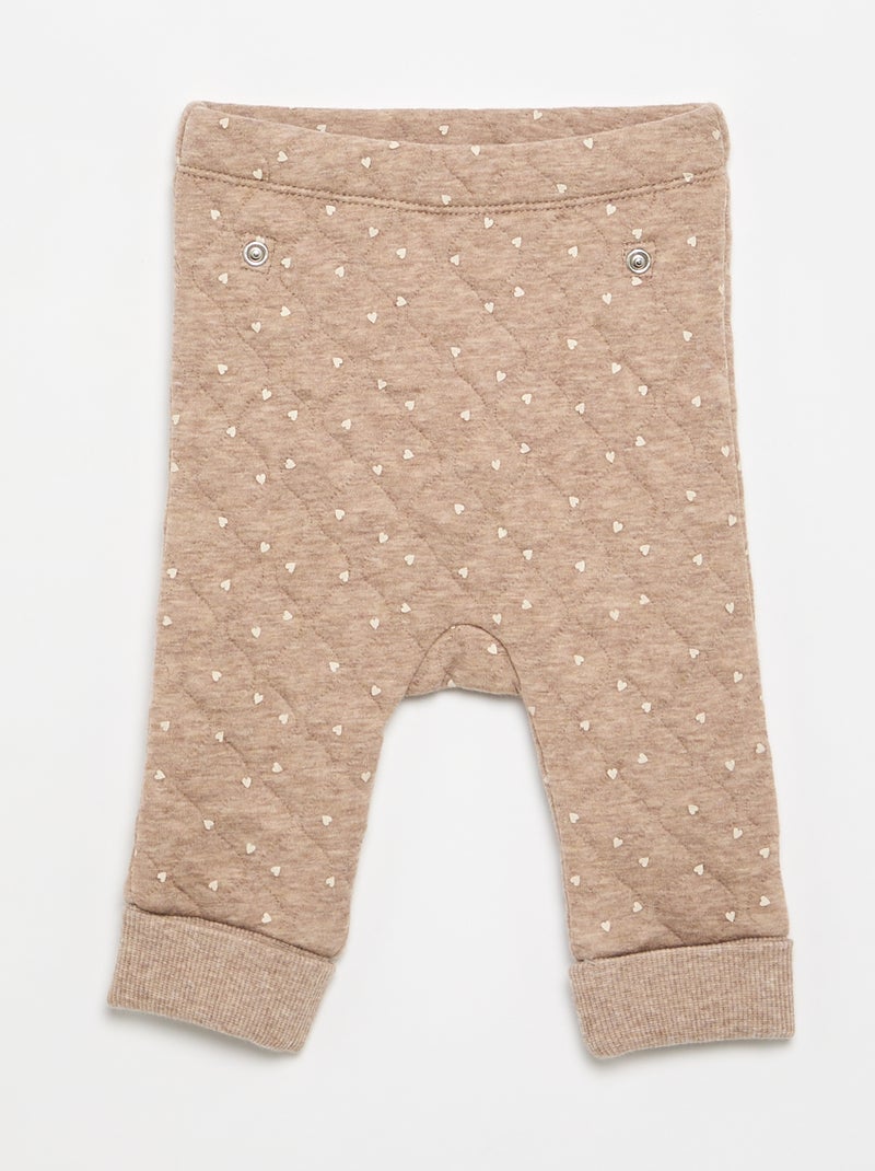 Pijama acolchoado ajustável de 2 peças Castanho - Kiabi