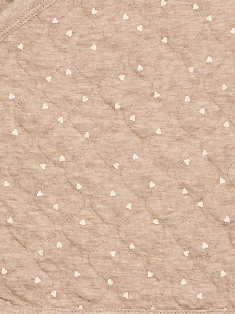 Pijama acolchoado ajustável de 2 peças Castanho - Kiabi