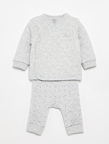 Pijama acolchoado ajustável de 2 peças