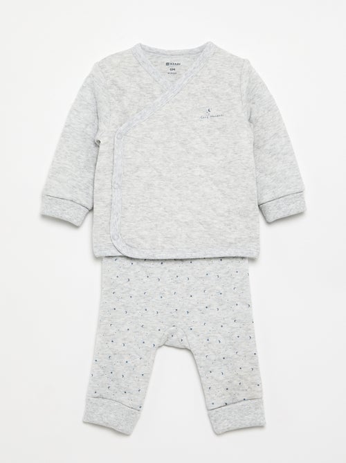 Pijama acolchoado ajustável de 2 peças - Kiabi