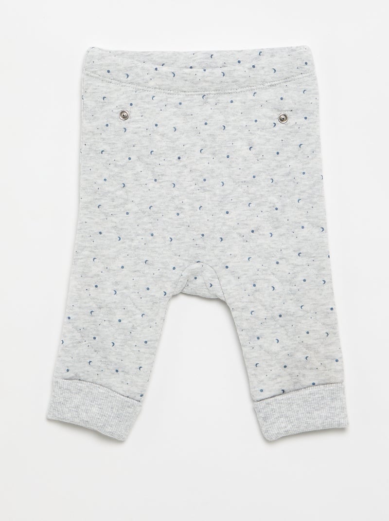 Pijama acolchoado ajustável de 2 peças Cinza - Kiabi